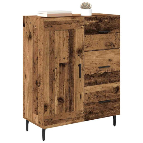 vidaXL Dressoir Oud Hout 69,5 x 34 x 90 cm Gemonteerd hout en ijzer afbeelding3 - 1
