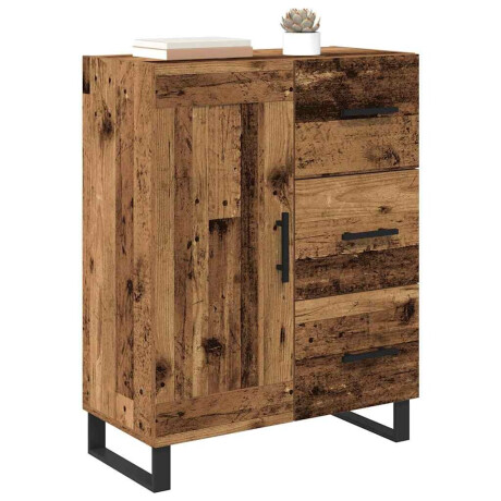 vidaXL Dressoir Oud Hout 69,5 x 34 x 90 cm Gemonteerd hout en ijzer afbeelding3 - 1