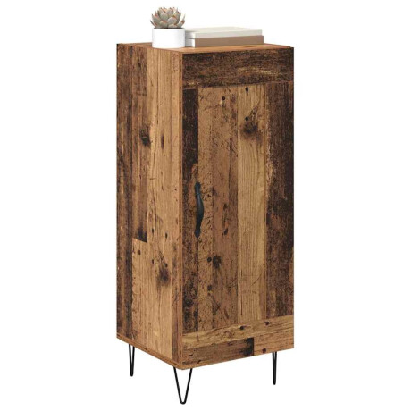 vidaXL Dressoir Oud Hout 34,5 x 34 x 90 cm Gemonteerd hout en ijzer afbeelding3 - 1