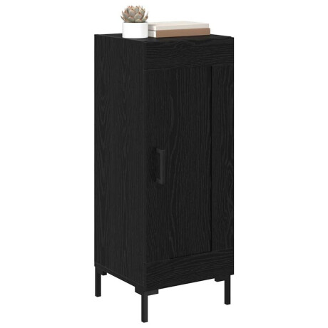 vidaXL Dressoir Olden Zwart Eiken 34,5 x 34 x 90 cm afbeelding3 - 1