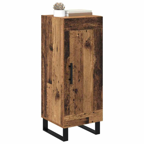 vidaXL Dressoir Oud Hout 34,5 x 34 x 90 cm Gemonteerd hout en ijzer afbeelding3 - 1