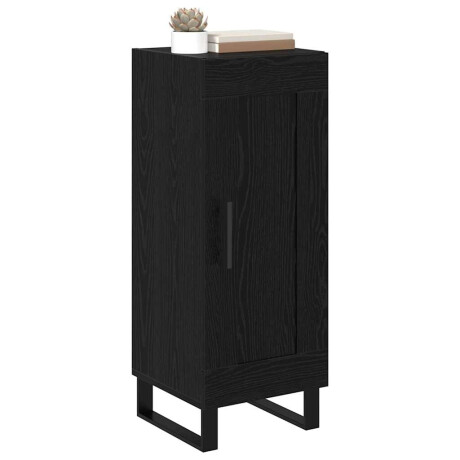 vidaXL Dressoir Zwart Eiken 34,5 x 34 x 90 cm Gemonteerd hout en ijzer afbeelding3 - 1