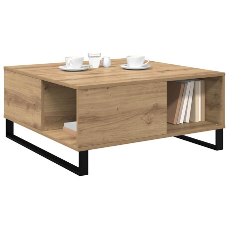vidaXL Salontafel artisanaal eikenkleurig 80 x 80 x 36.5 cm afbeelding3 - 1