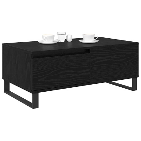 vidaXL Salontafel met lade Zwart Eiken 90 x 50 x 36,5 cm Bewerkt hout afbeelding3 - 1