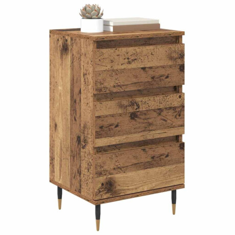 vidaXL Dressoir met lade Oud hout 35 x 40 x 70 cm Bewerkt hout afbeelding3 - 1