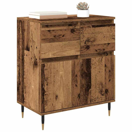 vidaXL Dressoir Oud Hout 60 x 35 x 70 cm Gemonteerd hout en ijzer afbeelding3 - 1