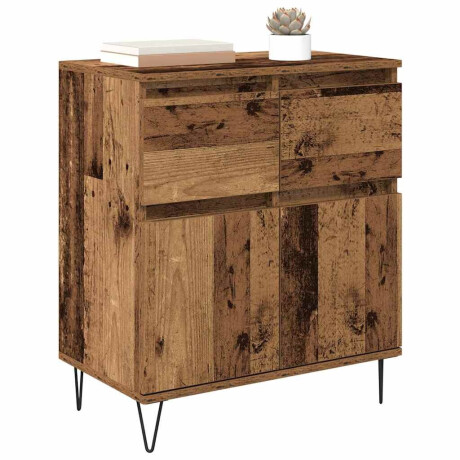 vidaXL Dressoir Oud Hout 60 x 35 x 70 cm Gemonteerd hout en ijzer afbeelding3 - 1