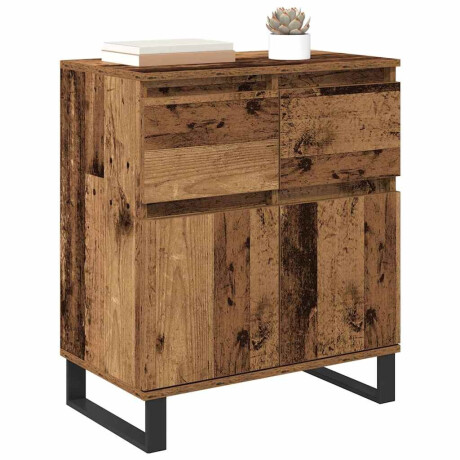 vidaXL Dressoir Oud Hout 60 x 35 x 70 cm Gemonteerd hout en ijzer afbeelding3 - 1