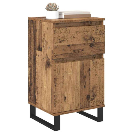 vidaXL Dressoir met lade Oud hout 35 x 40 x 70 cm Bewerkt hout afbeelding3 - 1