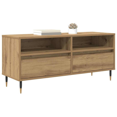 vidaXL TV-kast met lade Artisan Eiken 100 x 34,5 x 44,5 cm afbeelding3 - 1