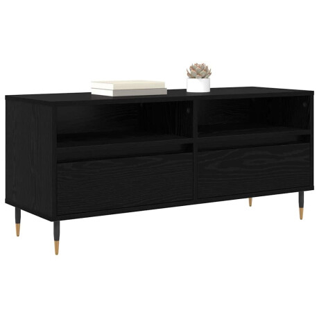 vidaXL TV-kast met lade Zwart Eiken 100 x 34,5 x 44,5 cm afbeelding3 - 1