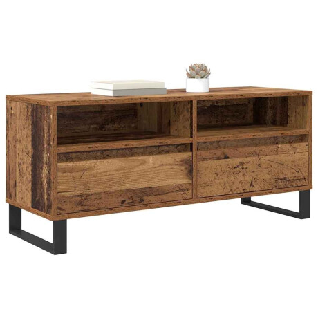 vidaXL TV-kast Oud Hout 100 x 34,5 x 44,5 cm Gemonteerd hout en ijzer afbeelding3 - 1