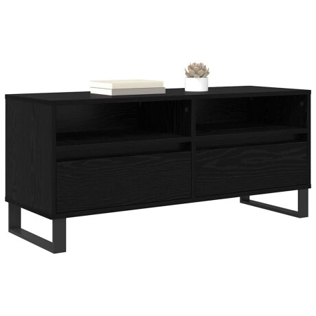vidaXL TV-kast met lade Zwart Eiken 100 x 34,5 x 44,5 cm afbeelding3 - 1