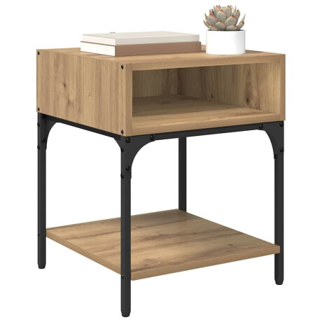 vidaXL Nachtkastje 2 pcs Artisan Eiken 40 x 40 x 50 cm Bewerkt hout afbeelding3 - 1