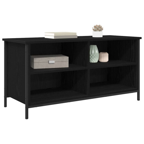 vidaXL TV-kast Zwart Eiken 100 x 40 x 50 cm Bewerkt hout afbeelding3 - 1