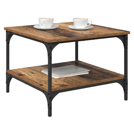 vidaXL Salontafel Oud Hout 55 x 55 x 40 cm Bewerkt hout afbeelding3 - 1