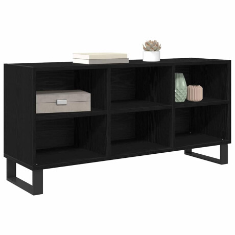 vidaXL TV-kast Zwart Eiken 103,5 x 30 x 50 cm Bewerkt hout afbeelding3 - 1