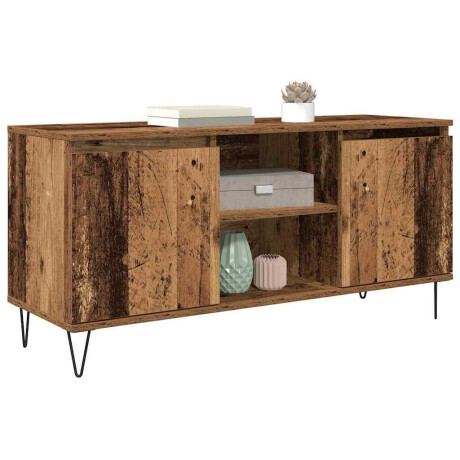 vidaXL TV-kast Oud Hout 104 x 35 x 50 cm Bewerkt hout afbeelding3 - 1