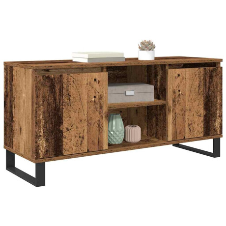 vidaXL TV-kast Oud Hout 104 x 35 x 50 cm Bewerkt hout afbeelding3 - 1