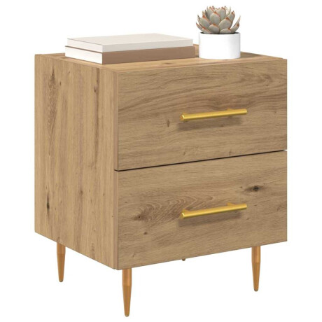 vidaXL Nachtkastje Artisan Eiken 40 x 35 x 47,5 cm Bewerkt hout afbeelding3 - 1
