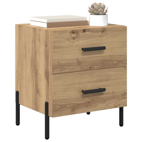 vidaXL Nachtkastje 2 pcs Artisan Eiken 40 x 35 x 47,5 cm Bewerkt hout afbeelding3 - 1