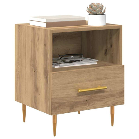 vidaXL Nachtkastje met lade 2 pcs Bruin 40 x 35 x 47,5 cm Bewerkt hout afbeelding3 - 1