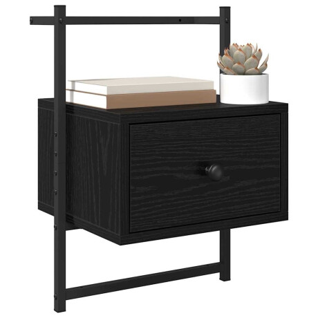 vidaXL Nachtkastje 2 pcs Zwart Eiken 35 x 30 x 51 cm Bewerkt hout afbeelding3 - 1