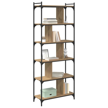 vidaXL Boekenkast artisanaal eikenkleurig 76 x 32 x 192 cm afbeelding3 - 1