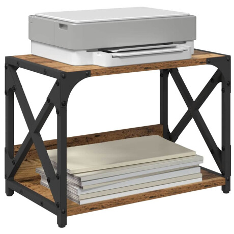vidaXL Printerstand Oud Hout 44 x 26 x 31,5 cm Bewerkt hout afbeelding3 - 1