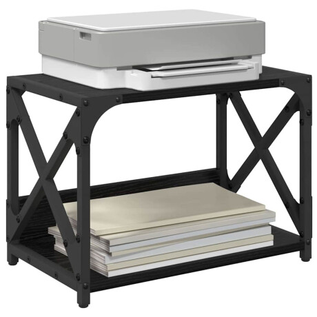 vidaXL Printerstand Zwart Eiken 44 x 26 x 31,5 cm Bewerkt hout afbeelding3 - 1
