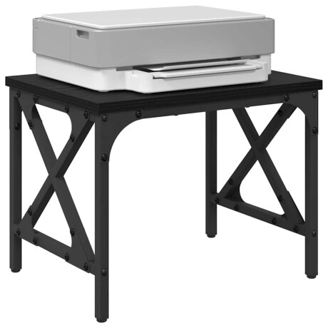 vidaXL Printerstand Zwart Eiken 40 x 30 x 31 cm Bewerkt hout afbeelding3 - 1