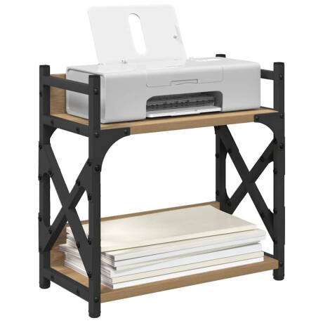 vidaXL Printerstand Artisan Eiken 40 x 20 x 40 cm Bewerkt hout afbeelding3 - 1