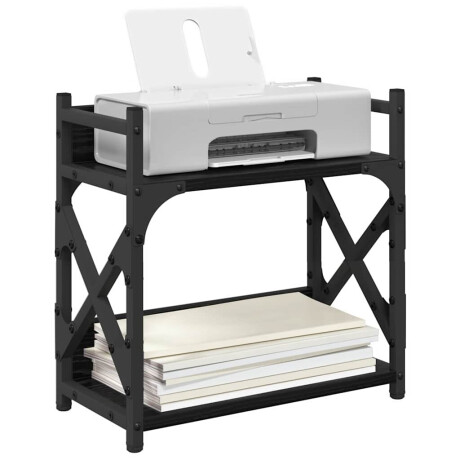 vidaXL Printerstand Zwart Eiken 40 x 20 x 40 cm Bewerkt hout afbeelding3 - 1