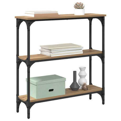 vidaXL Wandtafel met plank artisanaal eikenkleurig 75 x 22.5 x 75 cm afbeelding3 - 1