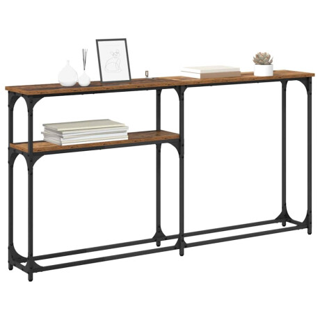 vidaXL Consoletafel Oud hout 145x22.5x75cm Bewerkt hout afbeelding3 - 1