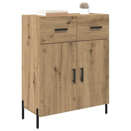 vidaXL Dressoir met lade Artisan Eiken 69,5 x 34 x 90 cm Bewerkt hout afbeelding3 - 1
