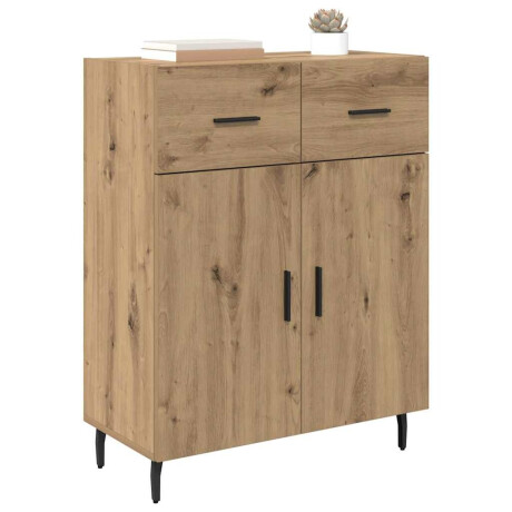 vidaXL Dressoir met lade Artisan Eiken 69,5 x 34 x 90 cm Bewerkt hout afbeelding3 - 1