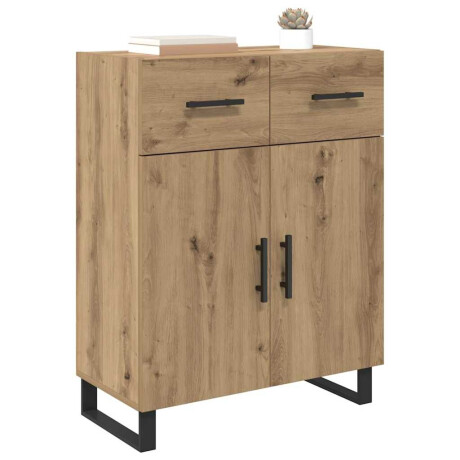 vidaXL Dressoir met lade Artisan Eiken 69,5 x 34 x 90 cm Bewerkt hout afbeelding3 - 1