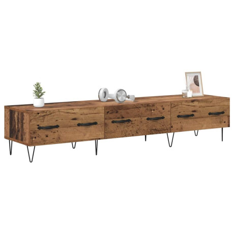 vidaXL TV-kast met lade Oud hout 150 x 36 x 30 cm Bewerkt hout afbeelding3 - 1