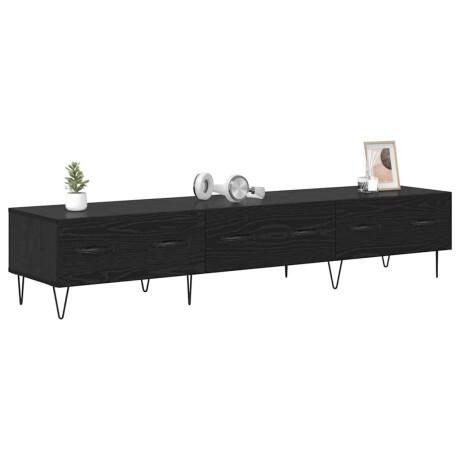 vidaXL TV-kast met lade Zwart eiken 150 x 36 x 30 cm Bewerkt hout afbeelding3 - 1