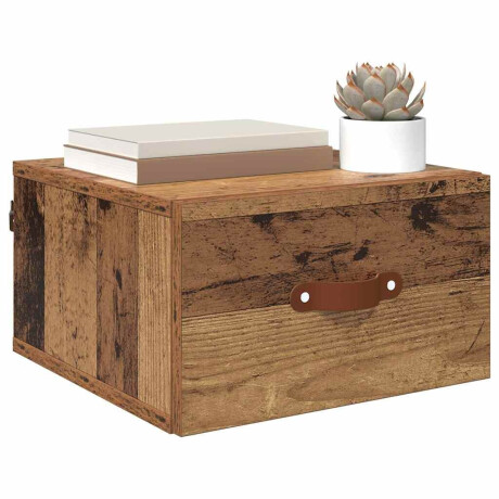 vidaXL Wandkastje Oud Hout 35 x 35 x 20 cm Bewerkt hout afbeelding3 - 1