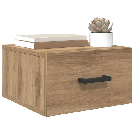 vidaXL Nachtkastje met lade artisanaal eikenkleurig 35 x 35 x 20 cm afbeelding3 - 1