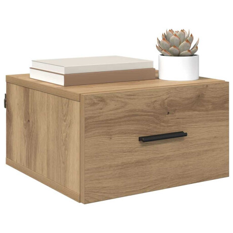 vidaXL Nachtkastje met lade artisanaal eikenkleurig 35 x 35 x 20 cm afbeelding3 - 1