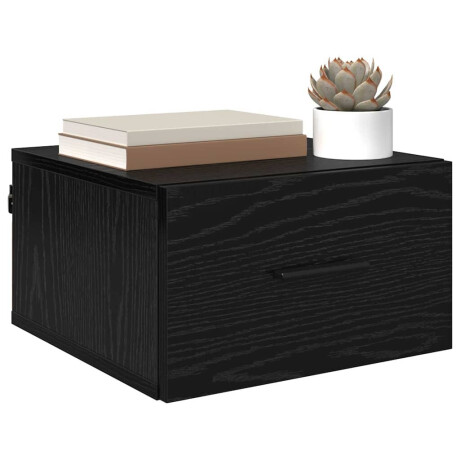 vidaXL Nachtkastje 2 pcs Zwart eiken 35 x 35 x 20 cm Bewerkt hout afbeelding3 - 1