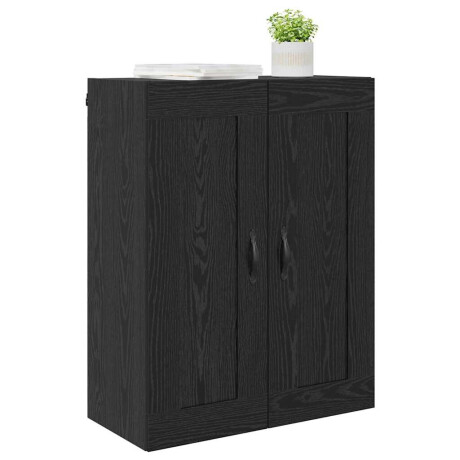 vidaXL Wandkast Zwart Eiken 69,5 x 34 x 90 cm Bewerkt hout afbeelding3 - 1