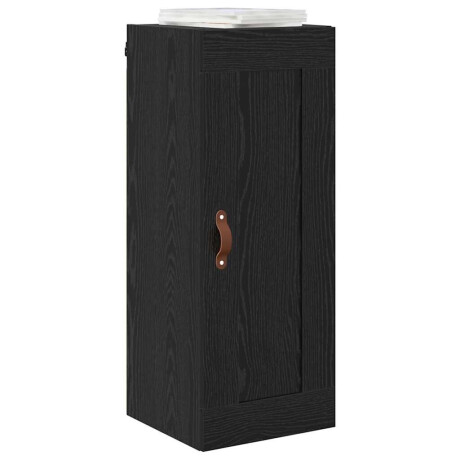 vidaXL Wandkast Zwart Eiken 34,5 x 34 x 90 cm Bewerkt hout afbeelding3 - 1