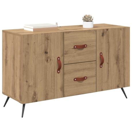 vidaXL Dressoir met lade Artisan Eiken 100 x 36 x 60 cm Bewerkt hout afbeelding3 - 1