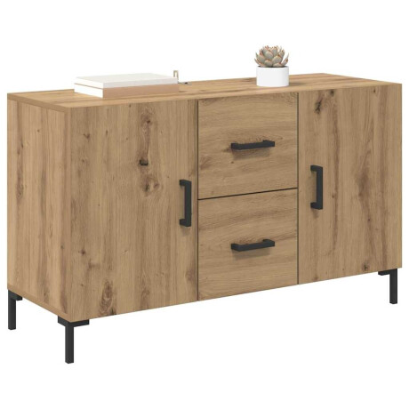 vidaXL Dressoir met lade Artisan Eiken 100 x 36 x 60 cm Bewerkt hout afbeelding3 - 1