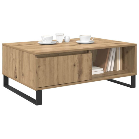 vidaXL Salontafel Artisan Eiken 90 x 60 x 35 cm Bewerkt hout afbeelding3 - 1
