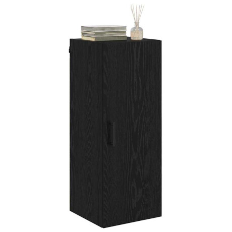 vidaXL Wandkast Zwart Eiken 34,5 x 34 x 90 cm Bewerkt hout afbeelding3 - 1
